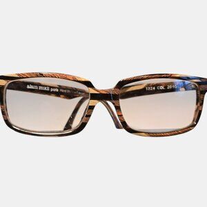 Wood Look Alain Mikli paris designer eyeglass frames